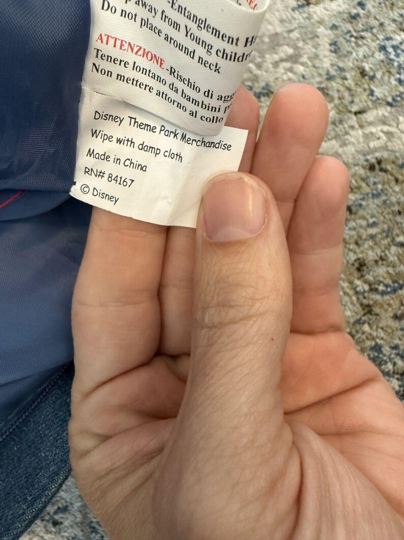 Bolso de mano vintage de mezclilla con bordado de Mickey Mouse de Disney World Parks, 17 x 17 EUC HTF imagen 8