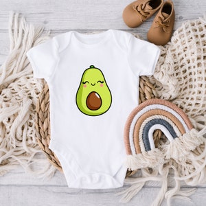 Avocado Shirt, Vegan Sleepsuit, Organic Baby Clothes,Baby Shower Gift, Infant Organic Outfit, Eco Baby Clothes, Avocado Baby Shower, Farm