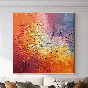 Original Golden Texture Oil Painting On Canvas, Large Wall Art, Abstract Minimalist Art Custom Painting Modern Living Room Wall Decor Gift