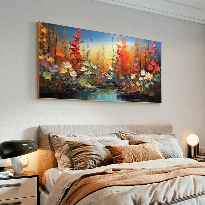 Original Nature Landscape Oil Painting on Canvas, Large Wall Art ...