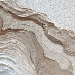 Minimalist Textured Wall Art, Large 3D Abstract Painting, Neutral Large Wall Decor, Wabi Sabi Art, Beige and White Impasto Art for Home