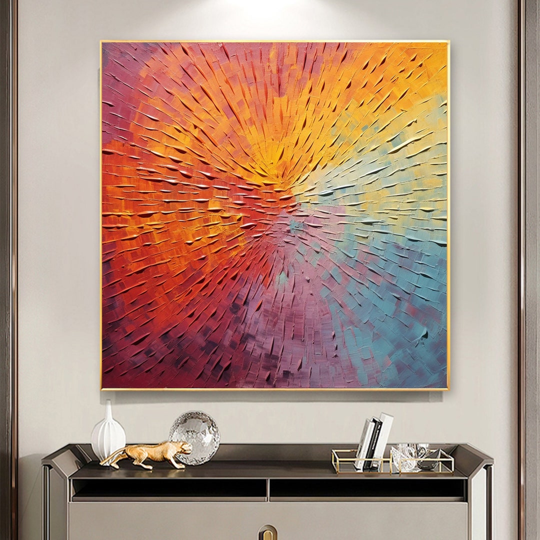 Abstract Texture Oil Painting on Canvas, Large Wall Art, Original ...