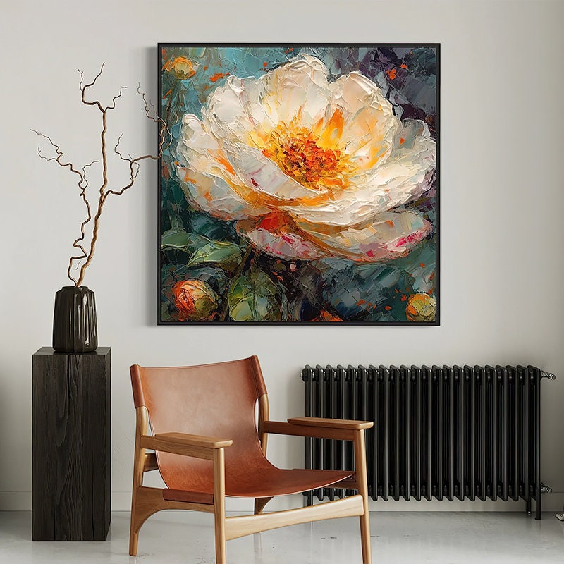 Large Original Flower Oil Painting on Canvascanvas Wall Art - Etsy