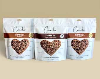 Handmade Granola 3-Bag Set: Coffee & Dark Chocolate Flavors