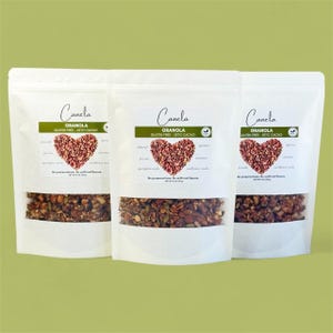 3 Bags of Keto granola, handmade, healthy, vegan, gluten free. Flavors: Cacao Bild 1