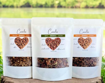 Handmade Granola 3-Bag Variety: Coffee & Keto Cacao Flavors