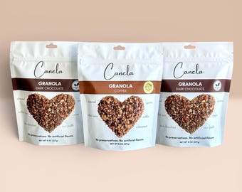 Handmade Granola 3-Bag Variety: Dark Chocolate & Coffee Flavors