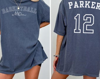 Basketball Mom Shirt, Custom Name and Number Basketball Player Shirt, Basketball T-shirt, Custom Team Name Shirt, High School Basketball Tee