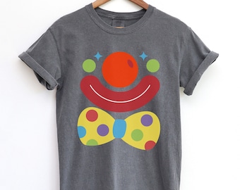 Clowncore Shirt -Large Clown Face - Fun and Unique Oversized Tee - Circus Inspired Streetwear - Vintage Aesthetic Fashion, clowncore clothes