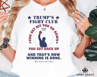 Trumpf-Shirt, Trump Fight Club Shirt, Bunt-Shirt, Trumpf-Ermordung Shirt, Trumpf Shooting Shirt, Trumpf für Präsident Shirt, Trumpf 2024