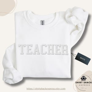 Embroidery Teacher Sweatshirt, Embroidery Sweatshirt for Nurses, Unisex Teacher Sweatshirt