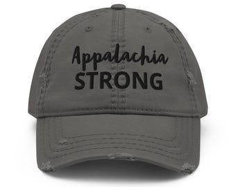 Appalachia Strong haftowany kapelusz, prezent dla mężczyzn, prezent dla niego, prezent dla niej, zniszczony kapelusz taty