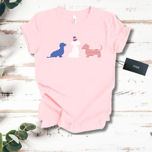 Dachshund 4th of July, Patriotic Dog Lover Tee, Unisex T-Shirt, Red White Blue Pet Shirt, Fourth of July Gift, Dog Lover Gift