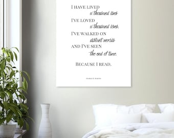 Because I Read Quote Wall Art | Bookish Reader Quote Wall Art | Book Wall Art |  Classic Matte Paper Poster