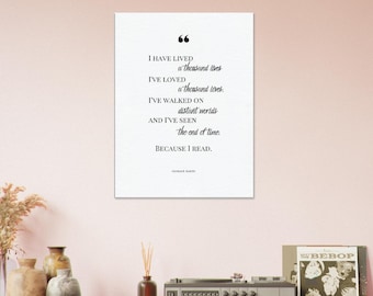 Because I Read Quote Wall Art | Bookish Reader Quote Wall Art | Book Wall Art |  Canvas
