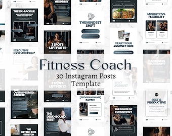 Instagram-berichtsjablonen voor fitnesscoach | Instagram-berichtsjablonen voor fitnesscoach | Instagram-sjablonen voor gezondheid en welzijn | Persoonlijke trainer