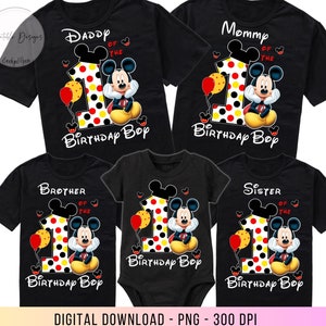 Camisetas personalizadas para cumpleaños de mickey mouse hotsell