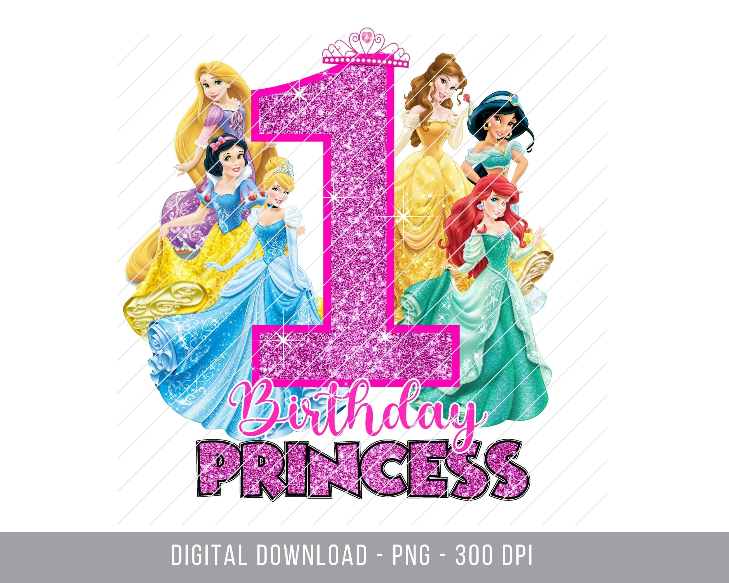 1st Birthday Shirt PNG Magic Kingdom Princess Iron On Happy - Etsy