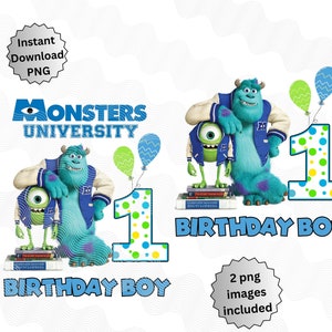1st Birthday Monsters Inc Png, Birthday Boy Monsters Universität png, 1