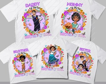 Family Birthday Bundle Encanto, Birthday Bundle Iron On, Sublimation Birthday Bundle, Mommy of, Daddy of, Brother of the Instant download