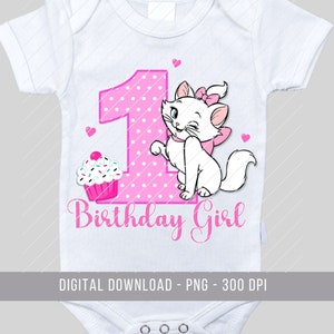 AristoCats Verjaardag png, Marie Aristocats opstrijkbare, 1e verjaardag Kitten png, Aristocats thema verjaardag opstrijkbare, Kitten Thema Verjaardag opstrijkbare