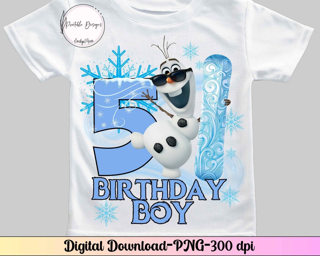 Olaf Birthday Shirt 5th, 5th Birthday Olaf Frozen, Olaf Iron on