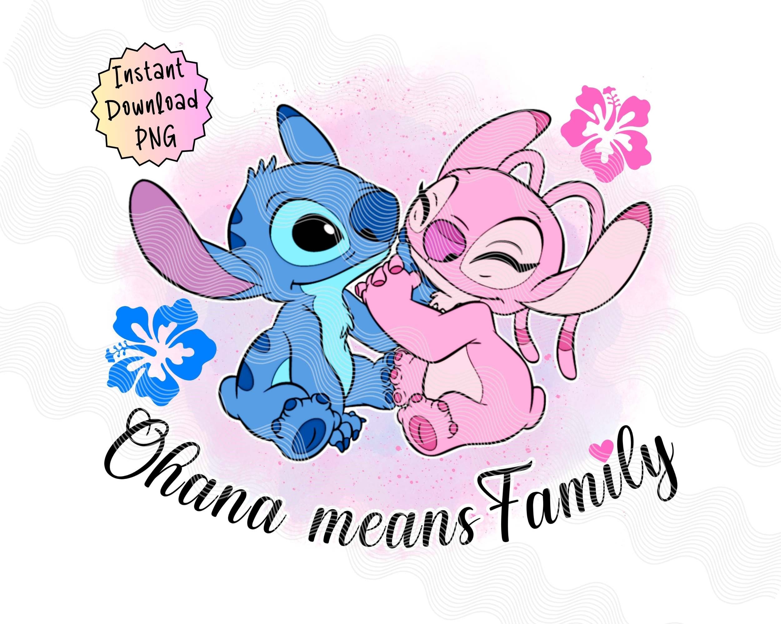 Pregnancy Announcement Stitch and Angel, Gender Reveal Shirt, Ohana Means Family Pregnancy Announcement, Unique Mommy to be announcement