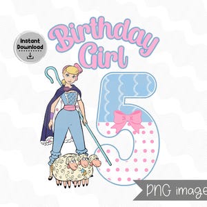 Bo Peep Geburtstag PNG, Toy Story Geburtstagskind, Bügelbild, DTF Sublimationsbild für Geburtstagskind, digitaler Download Bo Peep png, Spielzeug