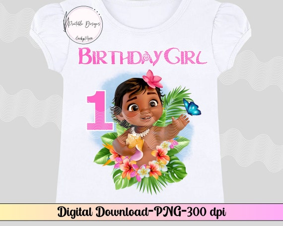 Moana 1st 2025 birthday shirt