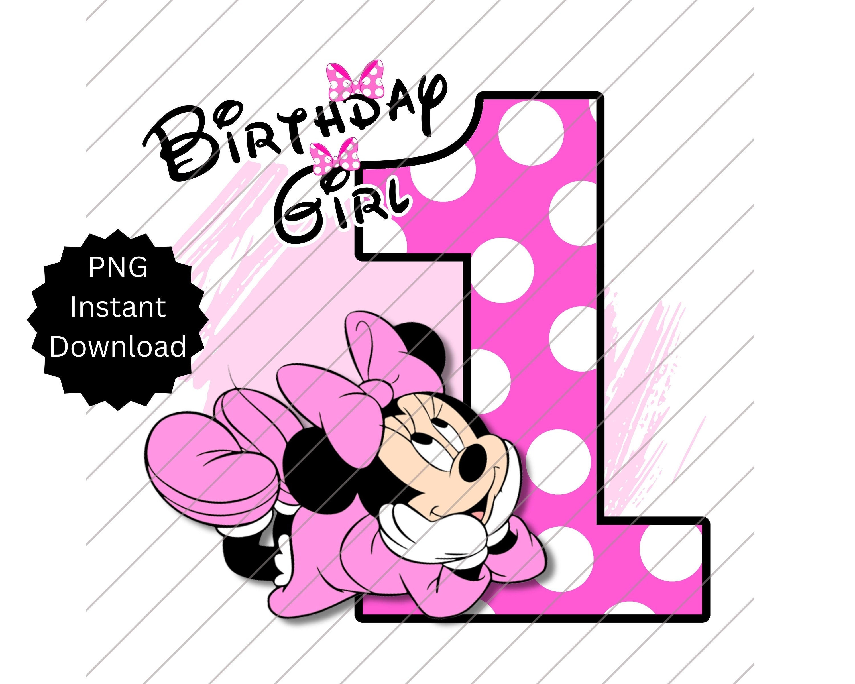 Minnie Mouse Png 1st Birthday PNG Minnie Birthday Graphic Etsy
