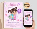 Monsters Inc Birthday Invitation, Watercolor Boo Monsters Inc, Printable Invitation for birthday, Monsters Inc party Evite, Editable text