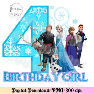 Compleanno Frozen stirabile PNG, maglietta per il 4° compleanno PNG, principessa del Regno Magico stirabile, Buon compleanno PNG, Buon compleanno Frozen stirabile