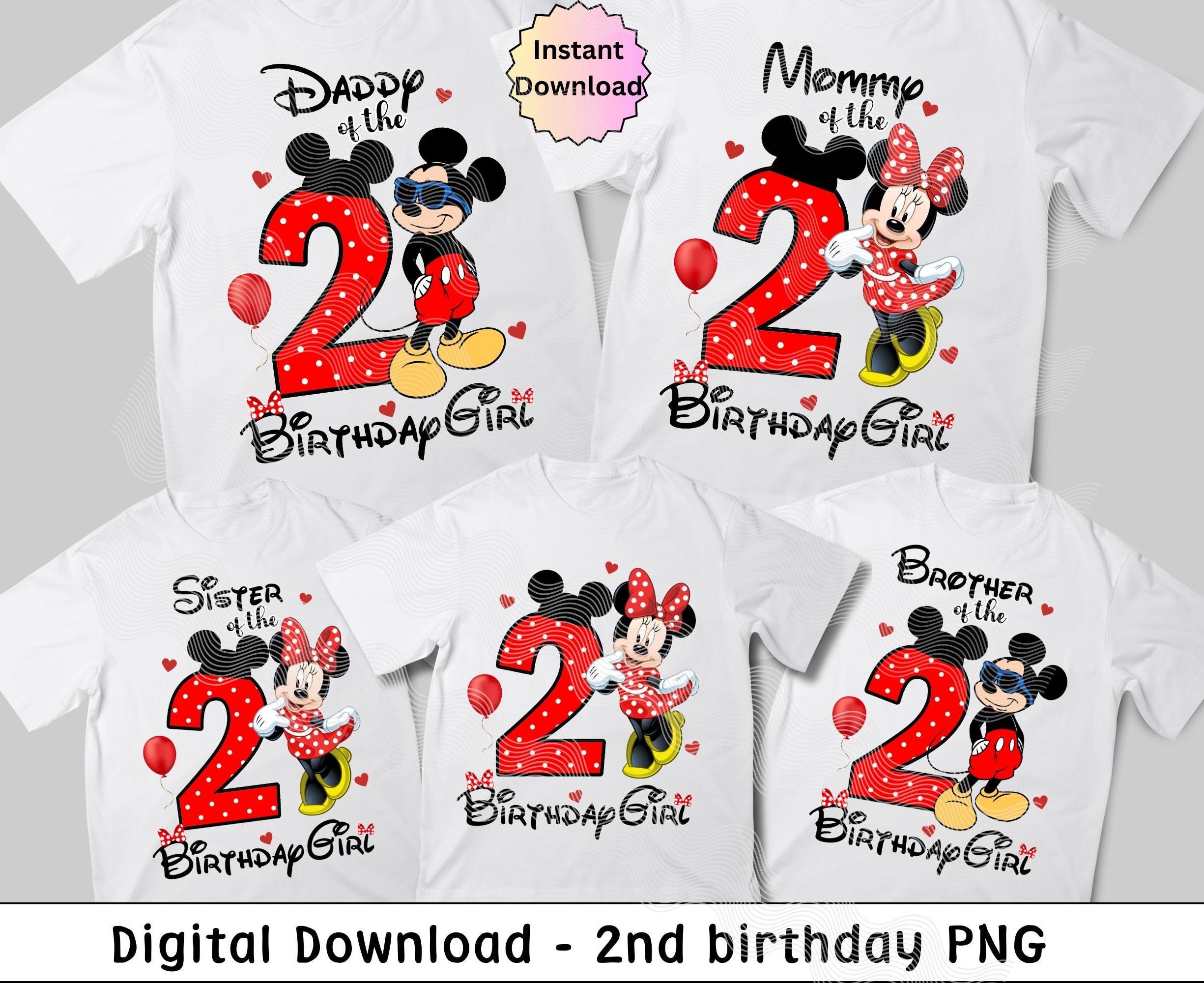 Minnie 2nd Birthday PNG, Matching Family Bundle for Birthday