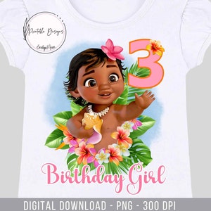 Ferro de passar roupa para menina de 3º aniversário, png de 3º aniversário, Download instantâneo Aniversário de menina 3