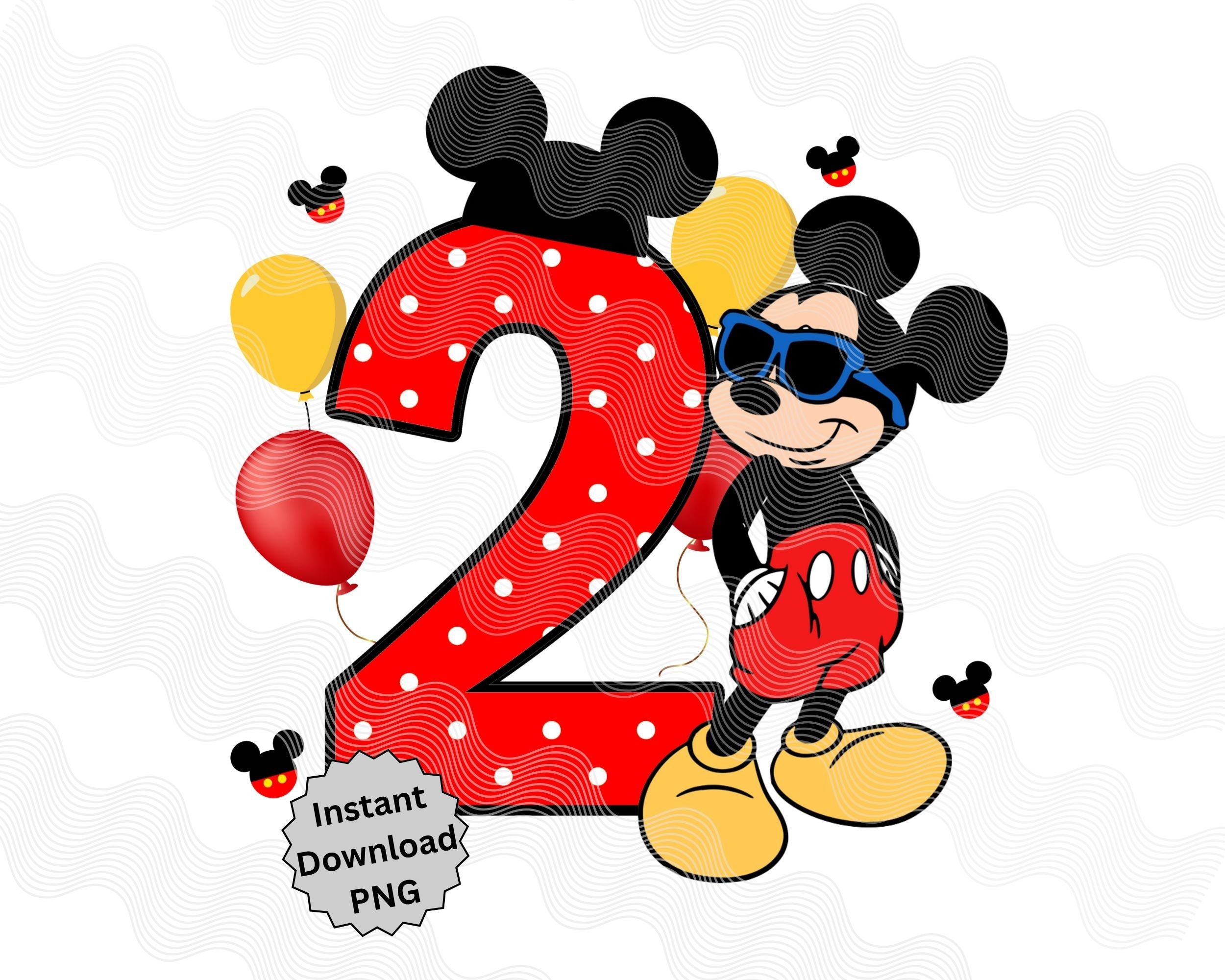 ミッキーマウスPNG、2歳の誕生日PNG、ミッキー誕生日