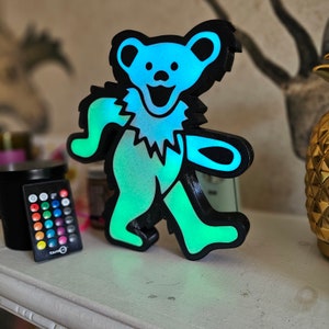 Grateful Dead Dancing Bear 3D Printed LED Lightbox