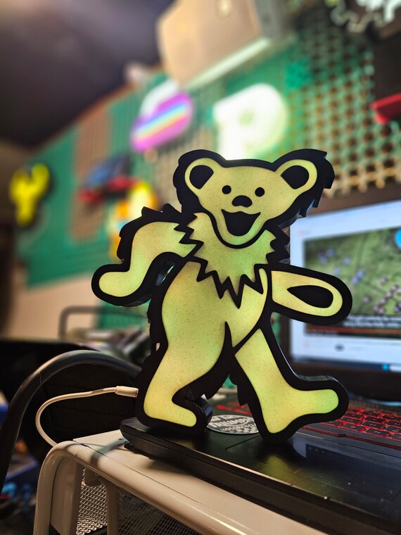 Grateful Dead Dancing Bear 3D Printed LED Lightbox - Etsy