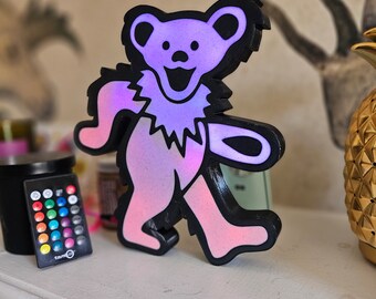 Grateful Dead Dancing Bear 3D Printed LED Lightbox - Etsy