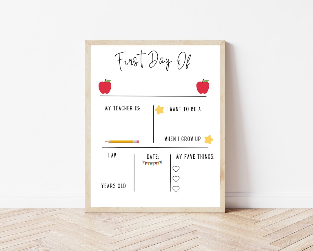 First Day of School Announcement, Back to School Announcement