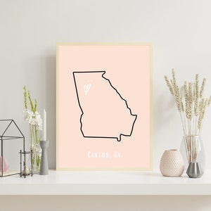 Canton Ga Home Wall Art, Canton Ga Home Wall Decor, Home Wall Decor, DIGITAL DOWNLOAD