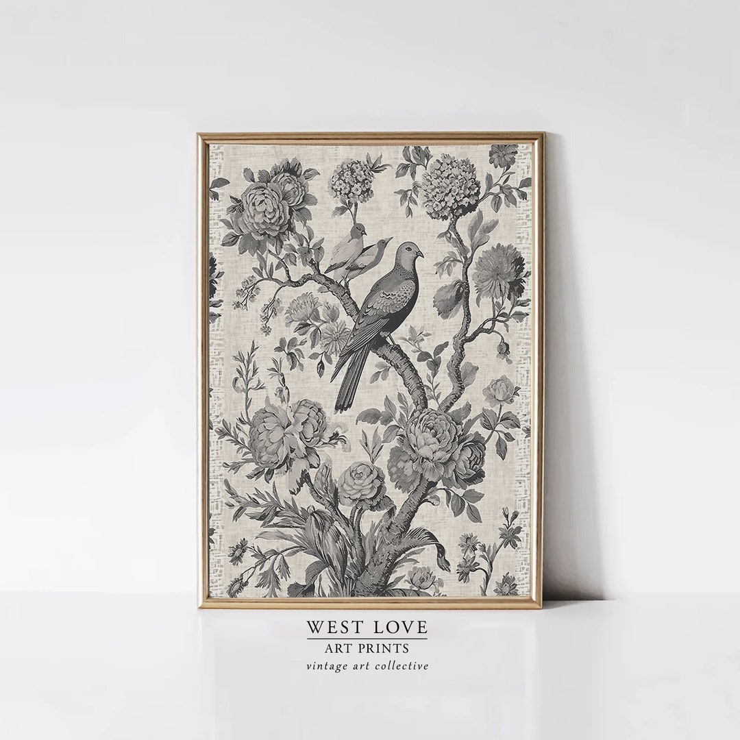 PRINTABLE Vintage Tapestry Wall Art Neutral Antique Pattern Decor West
