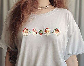 Vintage Santa T-shirt, Retro Santa Claus Merry Christmas Shirt, Holiday Shirts, Comfort Color®, Holiday Gifts