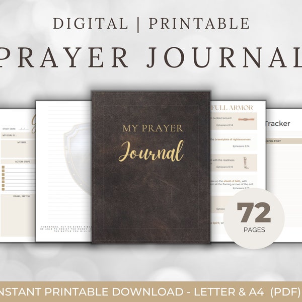 Men's Prayer Journal| Printable| Daily Prayer| War Binder| Gratitude| Template| Prayer Guide| Guided Prayer| Faith| Prayer Ideas| Devotional