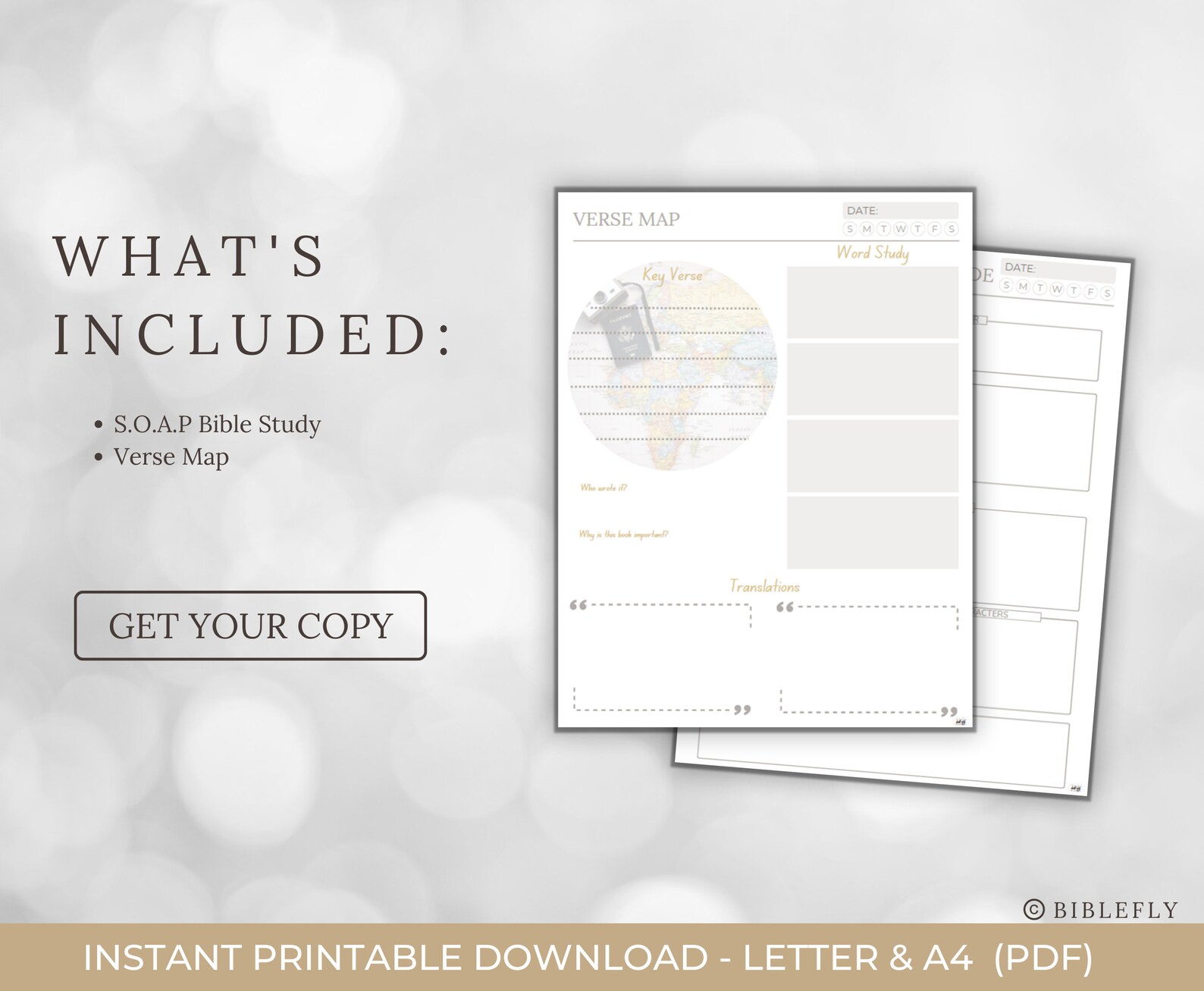 Verse Map S.O.A.P Scripture Study Bible Study Faith Christian Cross ...