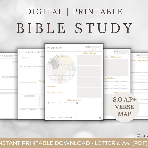 Verse Map| S.O.A.P| Scripture Study| Bible Study| Faith| Christian| Cross Reference| Bible Journaling| Prayer| Devotional| Digital| Template