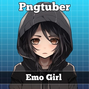 pngtuber, pngtuber premade, png tuber, pngtuber overlay, pngtuber twitch, pngtuber model, pngtuber assets, twitch emo girl gothic black dark