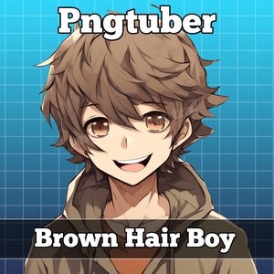 pngtuber, pngtuber male, pngtuber premade, pngtuber overlay, pngtuber twitch, pngtuber model, pngtuber assets, anime boy brown hair guy