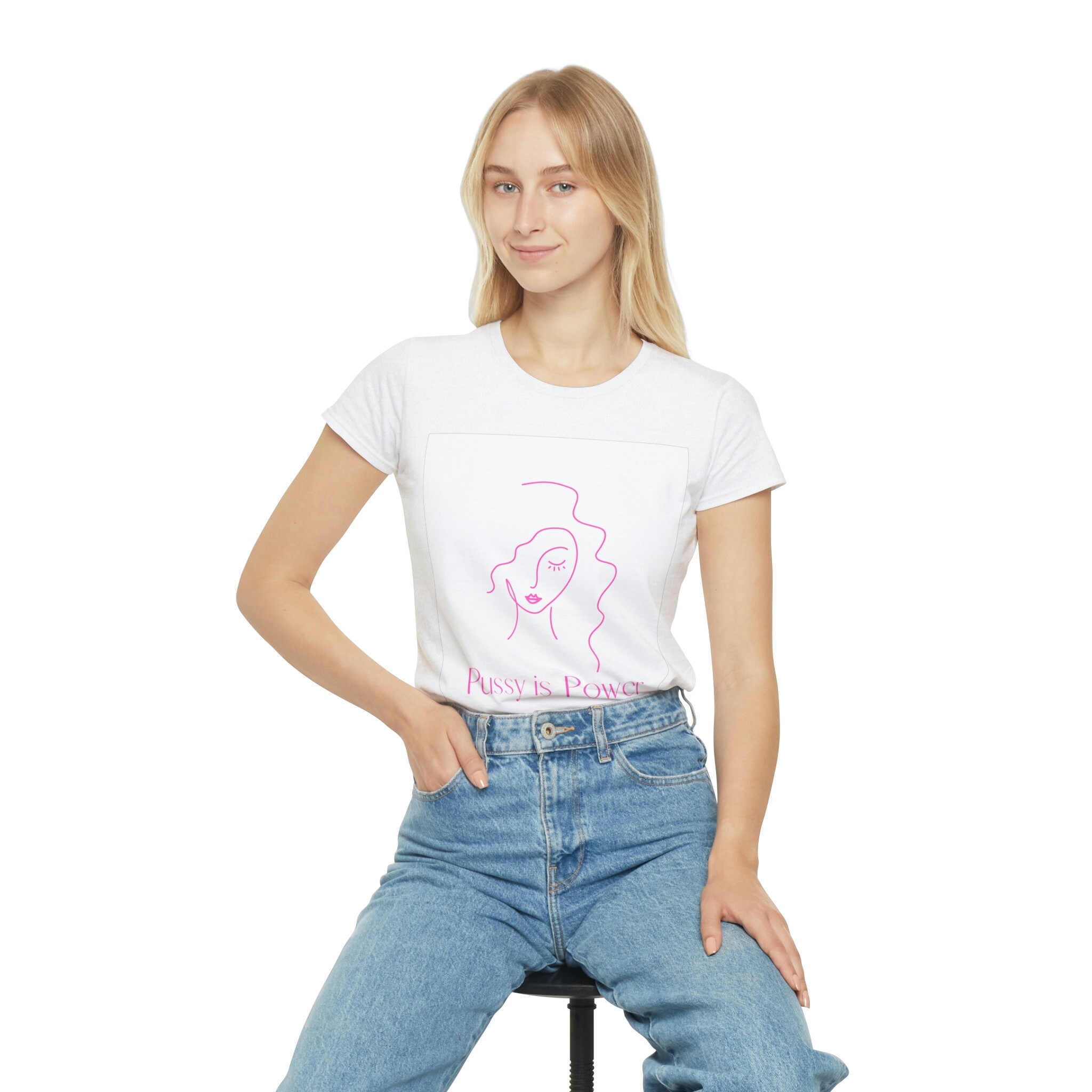 HAPPINESS IS A TIGHT PUSSY T-SHIRT (CUT UP) main image 1