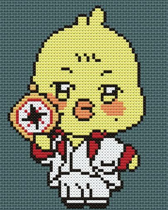 Bbyongming ATEEZ Mingi the Calling Aniteez Kpop Cross Stitch