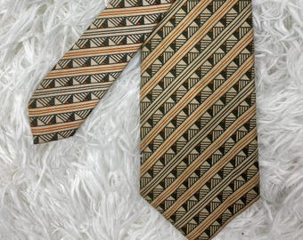Vintage Christian Dior Silk Tie - Geometric Art Deco Menswear